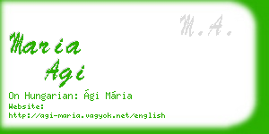 maria agi business card